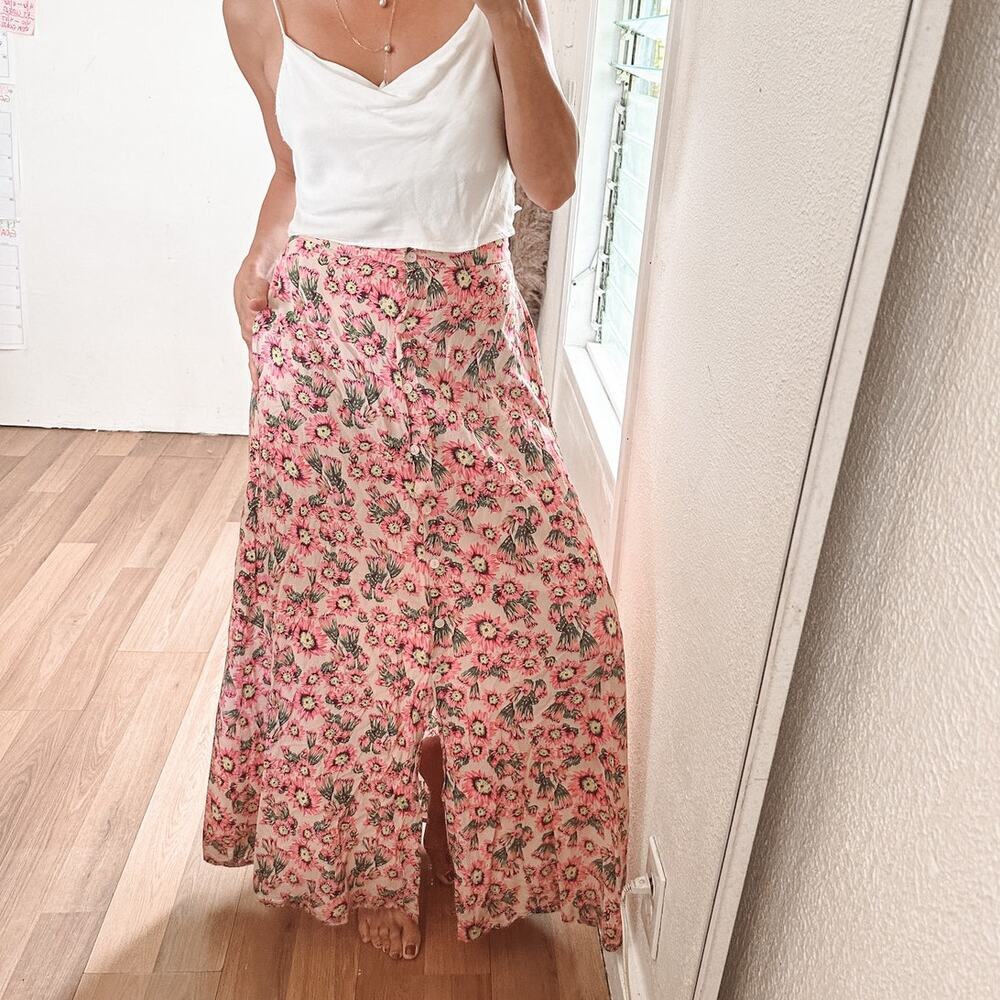 Tori Praver Cactus Flower Orchid skirt Size 2 - Picture 2 of 11